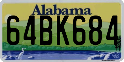 AL license plate 64BK684