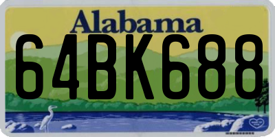 AL license plate 64BK688