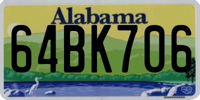 AL license plate 64BK706