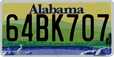 AL license plate 64BK707