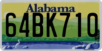 AL license plate 64BK710