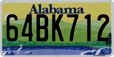 AL license plate 64BK712