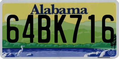 AL license plate 64BK716