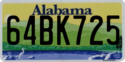 AL license plate 64BK725