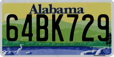 AL license plate 64BK729