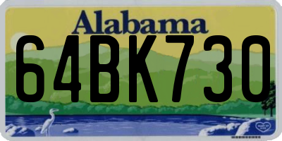 AL license plate 64BK730