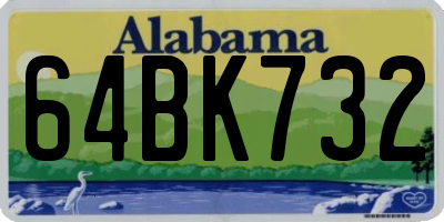 AL license plate 64BK732