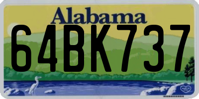 AL license plate 64BK737