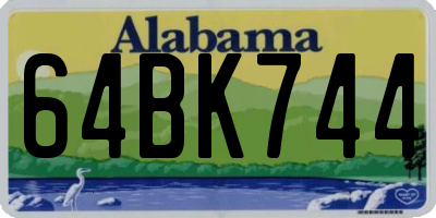 AL license plate 64BK744