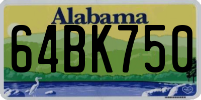 AL license plate 64BK750