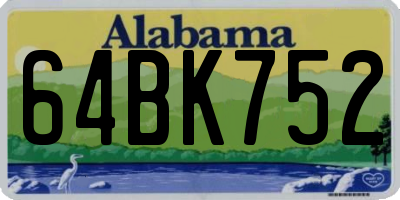 AL license plate 64BK752