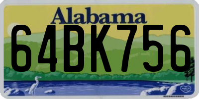AL license plate 64BK756