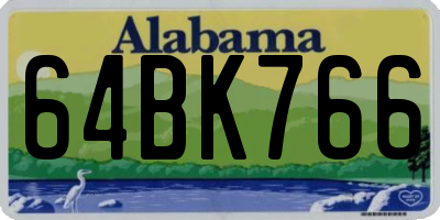 AL license plate 64BK766