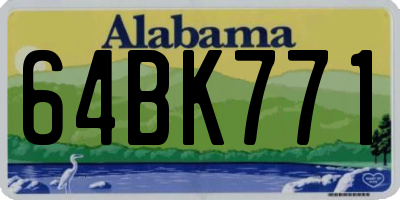 AL license plate 64BK771