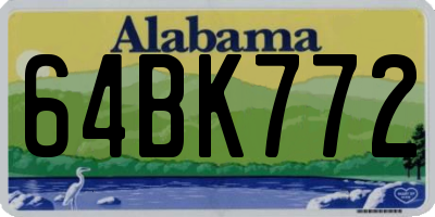 AL license plate 64BK772