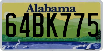 AL license plate 64BK775