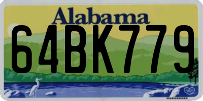 AL license plate 64BK779