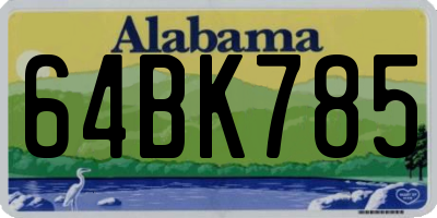 AL license plate 64BK785