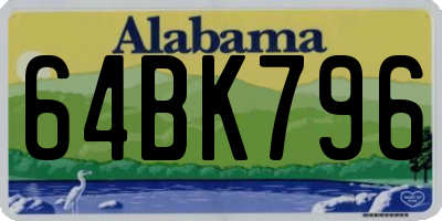 AL license plate 64BK796