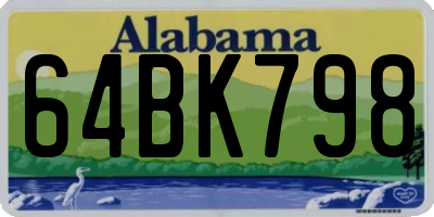AL license plate 64BK798