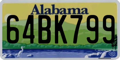 AL license plate 64BK799