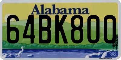 AL license plate 64BK800