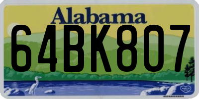 AL license plate 64BK807