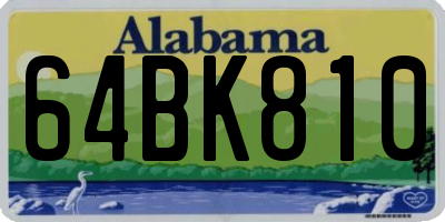 AL license plate 64BK810