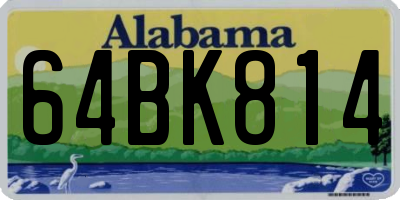 AL license plate 64BK814