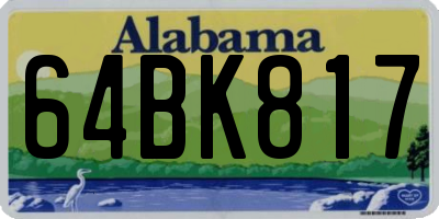 AL license plate 64BK817