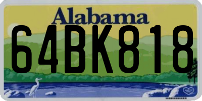AL license plate 64BK818