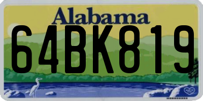 AL license plate 64BK819