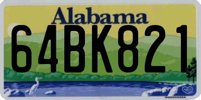AL license plate 64BK821