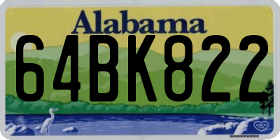 AL license plate 64BK822