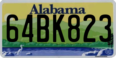AL license plate 64BK823