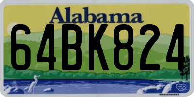 AL license plate 64BK824