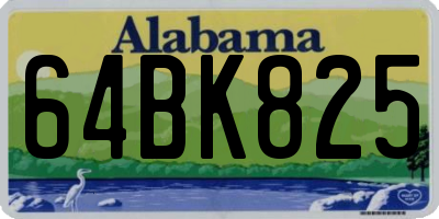 AL license plate 64BK825