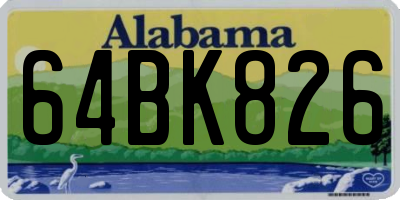 AL license plate 64BK826