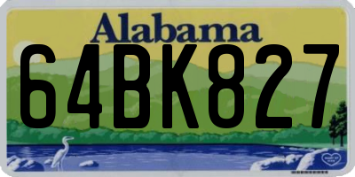 AL license plate 64BK827