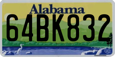 AL license plate 64BK832