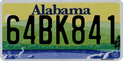 AL license plate 64BK841