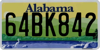 AL license plate 64BK842