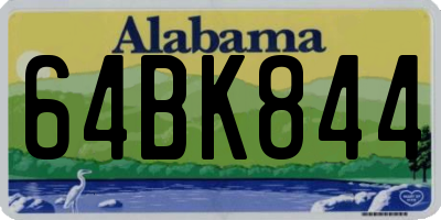 AL license plate 64BK844