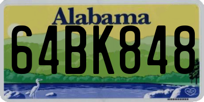 AL license plate 64BK848