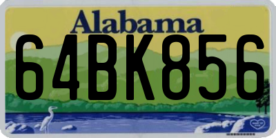 AL license plate 64BK856