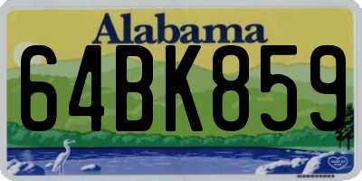 AL license plate 64BK859