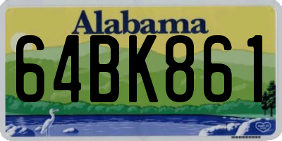 AL license plate 64BK861