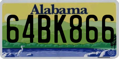 AL license plate 64BK866