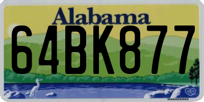 AL license plate 64BK877