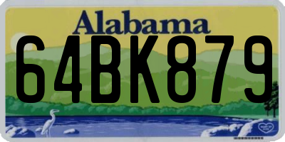 AL license plate 64BK879